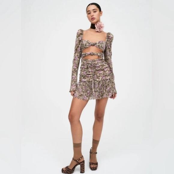 For Love & Lemons Camden Mini Dress in Purple Size Small - Picture 1 of 8